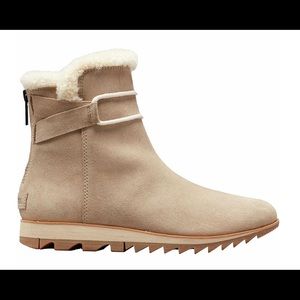 SOREL Womens' HARLOW BOOTIE COZY Shearling Boot Cream Size 8